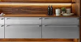 Interior with cabinetry from the Ino collection by Evviva