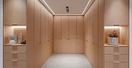 Interior with cabinetry from the Sonata collection by Evviva