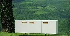 Interior with cabinetry from the The Spirit of the Place collection by Evviva